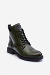 Dámske kožené topánky zelení pracovníci Tedrick