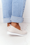 Dámské Kožené Tenisky Slip-On S.Barski Béžové