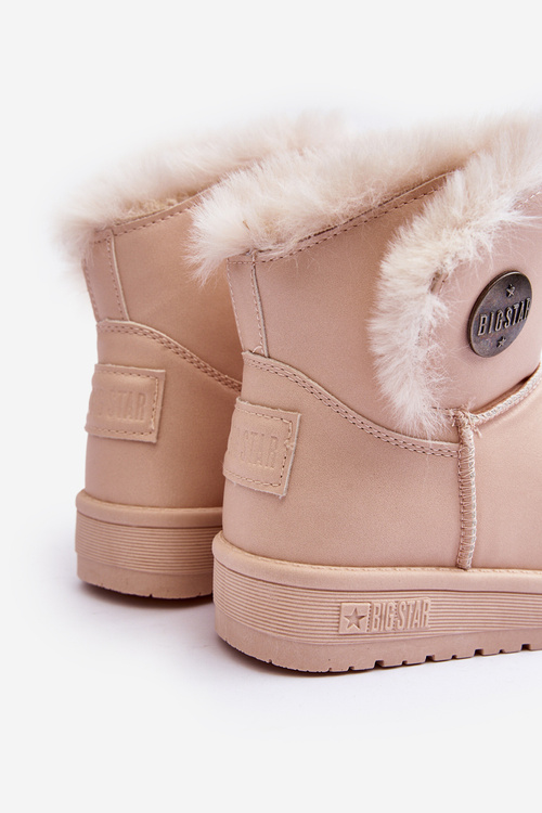 Dětské zimní boty s vyplněním kožešinou Bežové Big Star MM374084
