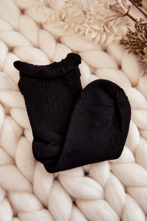 Dámské hladké ponožky s volánkem 5-balení vícebarevné