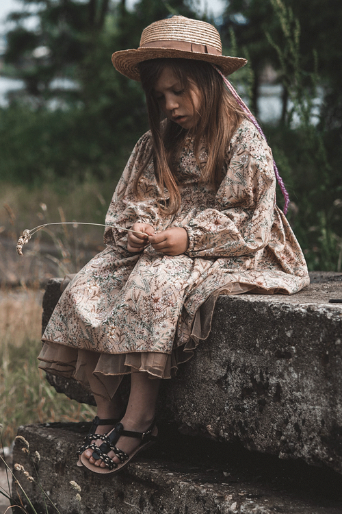 Dětské sandály na suchý zip s pruhy Černá Sammy