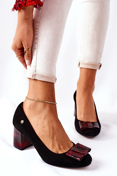 Dámské Semišové Lodičky Maciejka Cerne 3356A-20