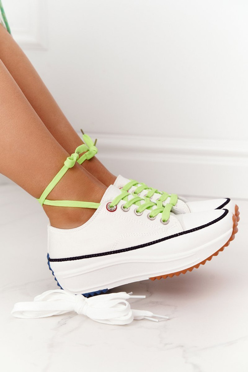 Dámske tenisky na platforme White Electric Love