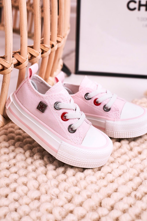 Klasická nízka veľká hviezda pre deti HH374197 Ružové tenisky