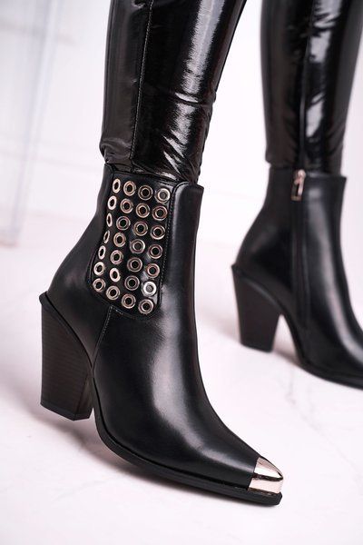 Dámske vysoké oceľové topánky Čierne iba časový nos