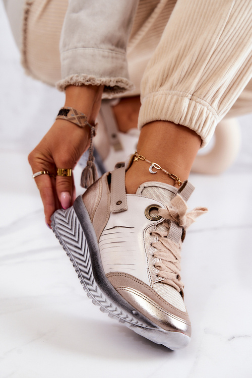 Dámske kožené tenisky Maciejka 04916-19 Beige