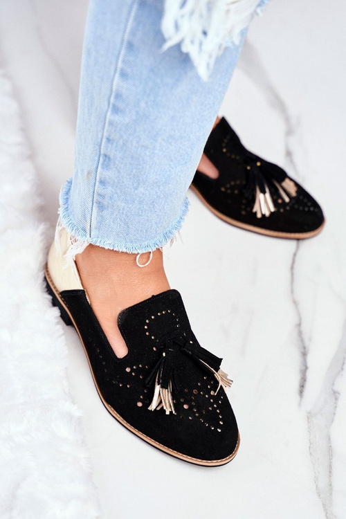 Dámské Polobotky Maciejka Kožené Černé 04484-01/00-5