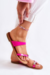 Ženské lakované žabky flops flip -flops fuksia Jimena