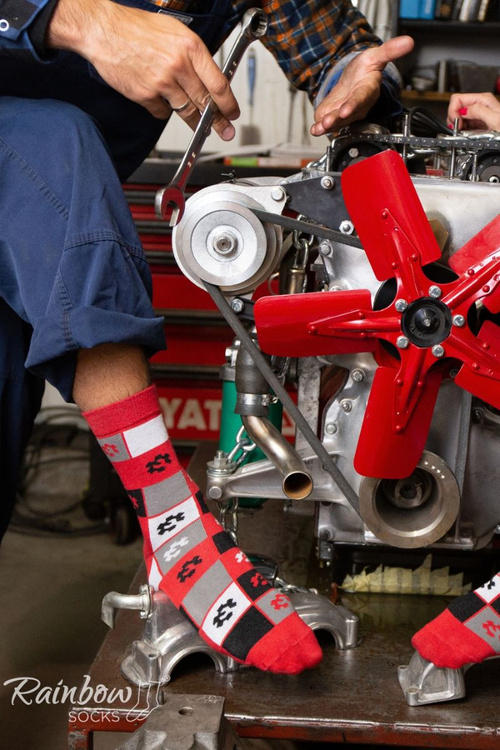 Duhové Rainbow Socks Ponožky Pro automobilového fanouška 3 Párů