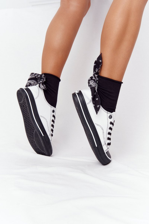 Dámske kožené tenisky Big Star HH274147 Biela a čierna