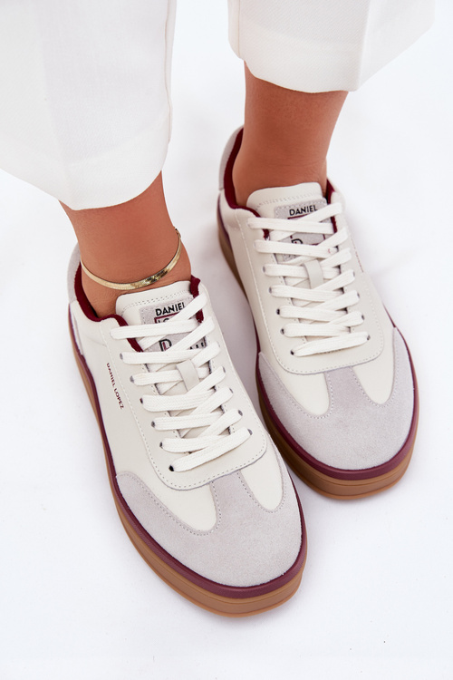 Dámské Kožené Tenisky Daniel Lopez Just Dare SS2D4008 Bílo-Šedé