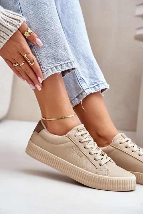 Zateplené Dámské Tenisky Big Star OO274A461 Béžové