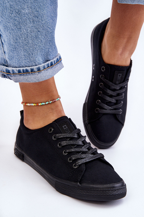 Dámske tenisky s hladkou nízkou hviezdou LL274057