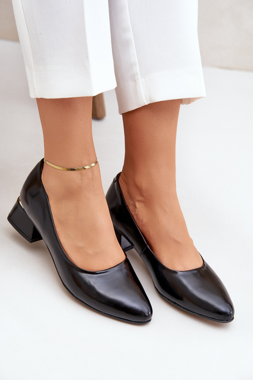 Kožené Lodičky Lewski 3118 Černé