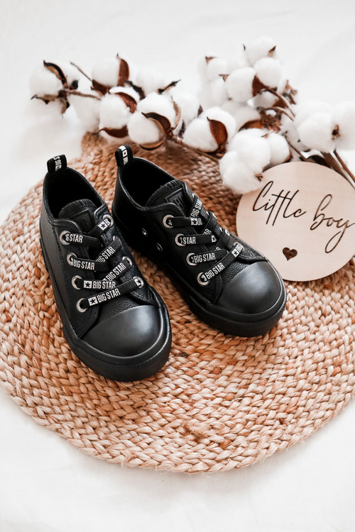 Dětské kožené tenisky BIG STAR KK374061 Černá