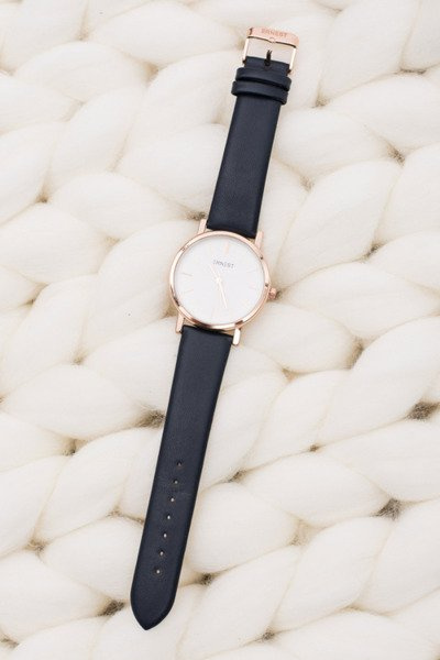 Elegant Leather Navy Women Ernest Watch