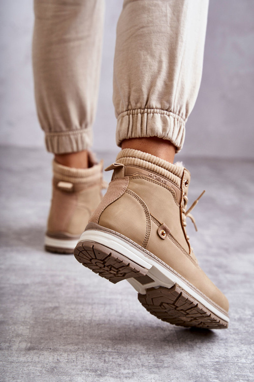 Dámské zateplené kozačky Trappers Tmavě béžová Liv