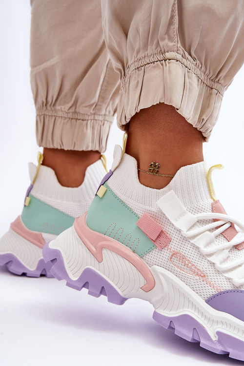 Dámské ponožkové tenisky Bílo-fialová Keaton