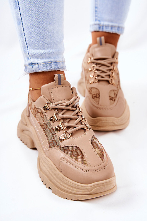 Športové topánky na platforme Beige Flynn