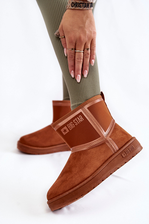 Dámske posuvné snehové topánky Veľká hviezda KK274612 Brown