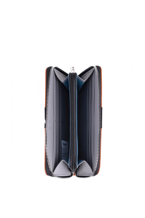 Kožená peněženka na zip Hnědý Mille