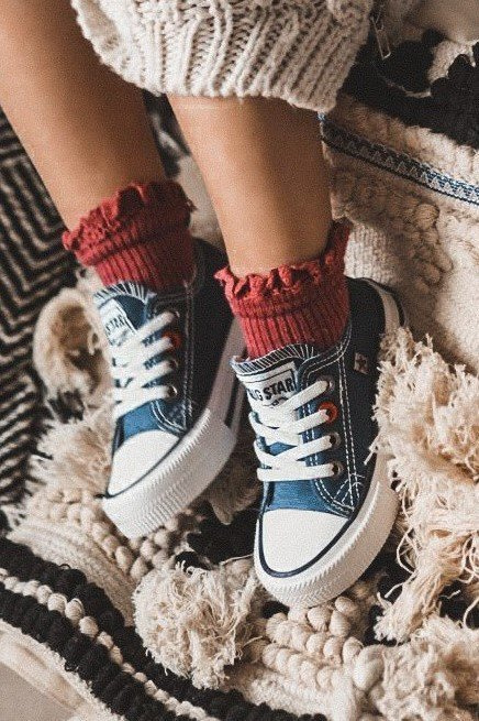 Klasická detská nízka veľká hviezda HH374091 Navy Blue tenisky