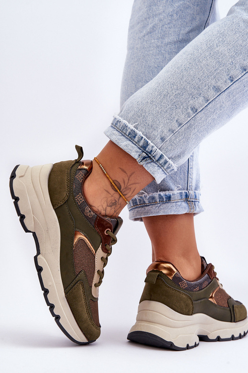 Tkaničky Sportovní Boty Na Platformě Zelené Escape