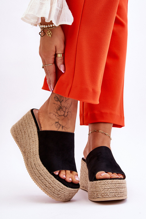 Dámske kliny a platformy čierne ysabel