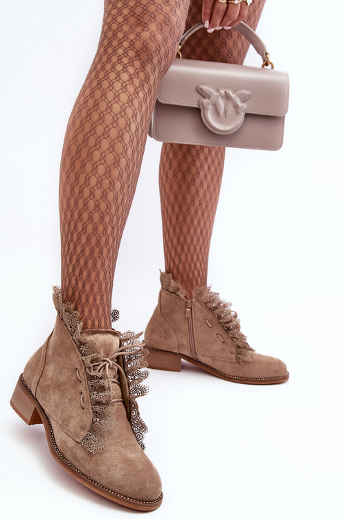 Beige Klemovia semišové ženské semišové topánky