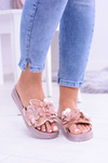 Dámské žabky s květinovým vzorem Rose Gold Muah