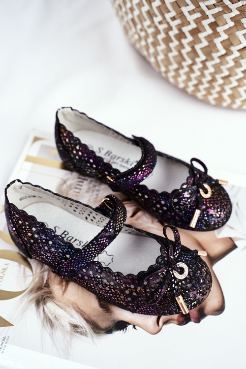 Dětské prolamované baleríny baletky na suchý zip Remtro