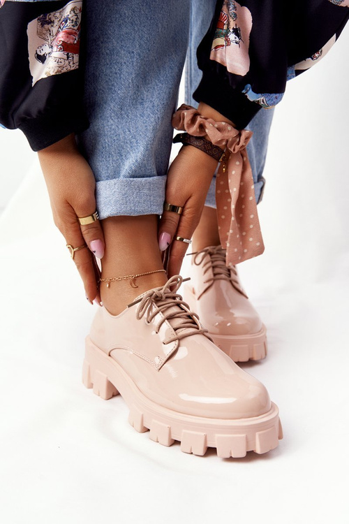 Dámské Panofle Oxfordky Na Platformě Nude Imogen