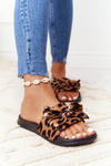 Ženské flip -flops s luk leopardom to porazili