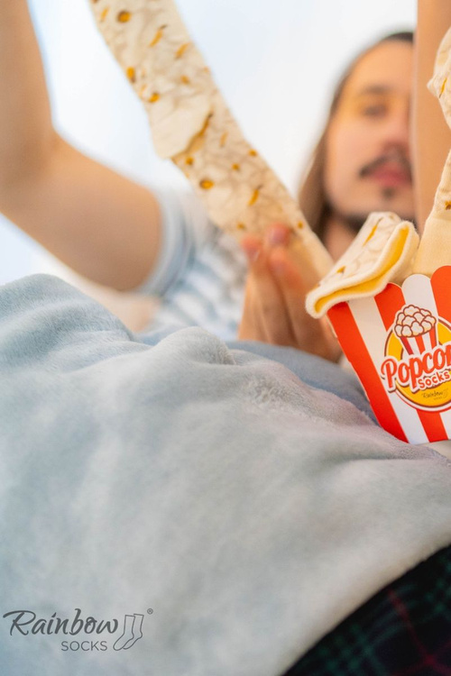 Dúhové ponožky ponožky popcorn box 2 páry
