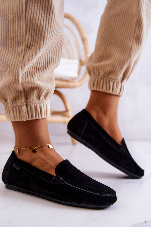 Ženské semišové mokasíry Veľká hviezda JJ274654 Čierna