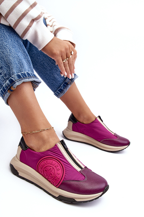Dámska koža Maciejka Športové topánky 06296-15 Fuchsia