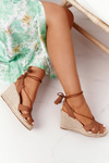 Veľká hviezda AA274591 Brown Wedge Sandals