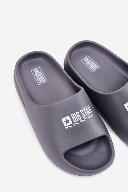 Pěnové Pánske Šľapky S Logom Big Star RR174A013 Šedé