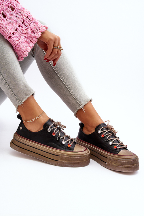 Dámské tenisky na platformě GOE NN2N4053 černé