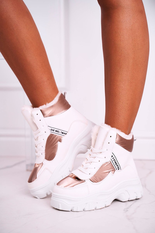 Dámské Kotníkové Boty Sněhule Bílé Euphoria