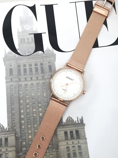 Dámske hodinky Ernest Lena Złoty