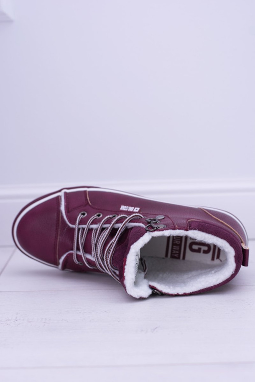 Big Star Izolované burgundské dámske tenisky BB274007