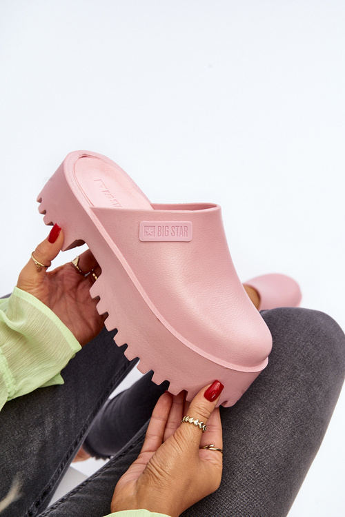 Dámské žabky s masivní podrážkou Big Star NN274020 Růžové