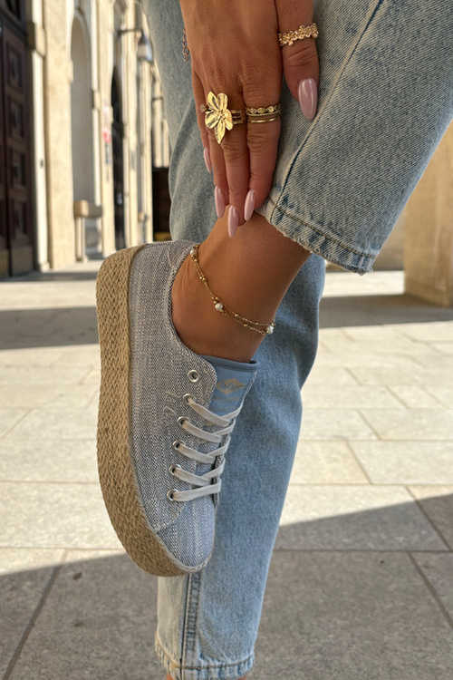 Dámske Tenisky Na Platforme S Pletením Lee Cooper LCW-25-02-3284 Svetlo Béžové