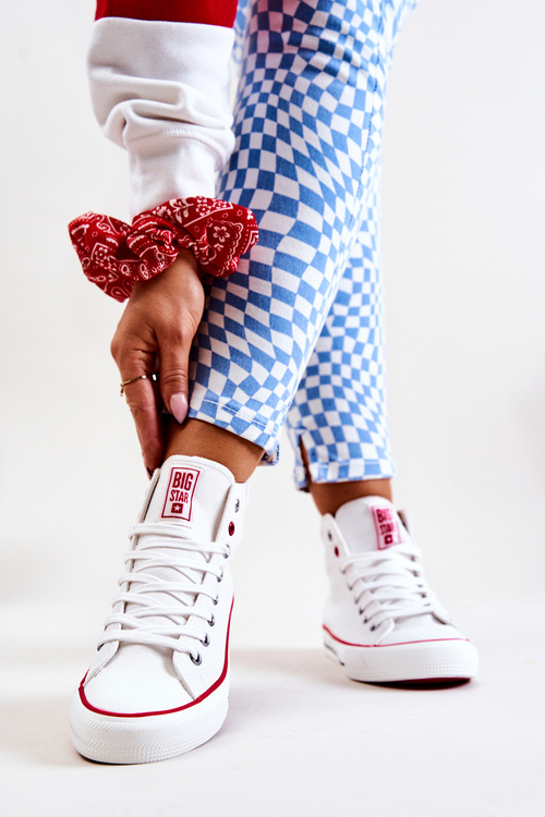 High Leather tenisky veľká hviezda jj274132 biela