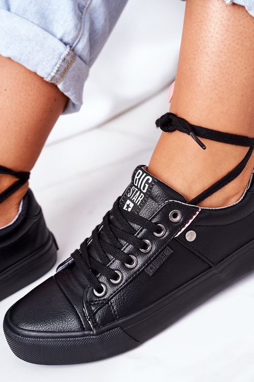 Dámske kožené tenisky Big Star GG274061 čierna