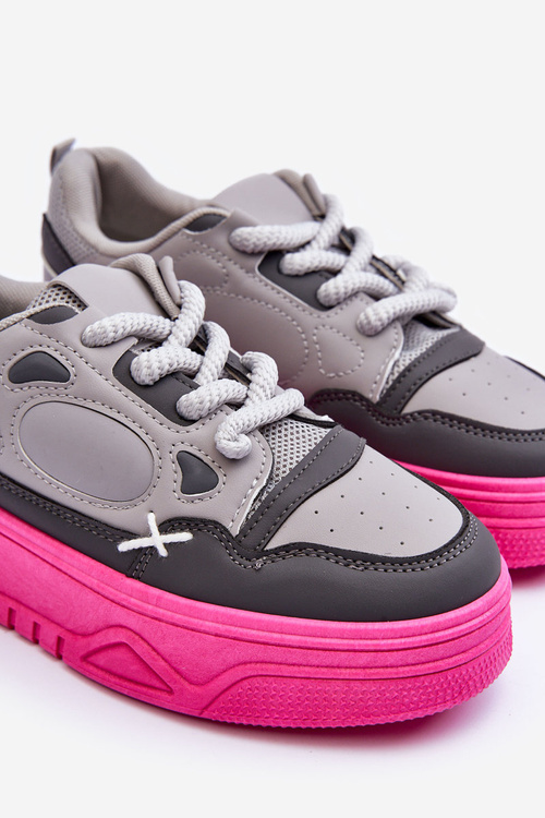 Dámské platformové tenisky šedé Finos