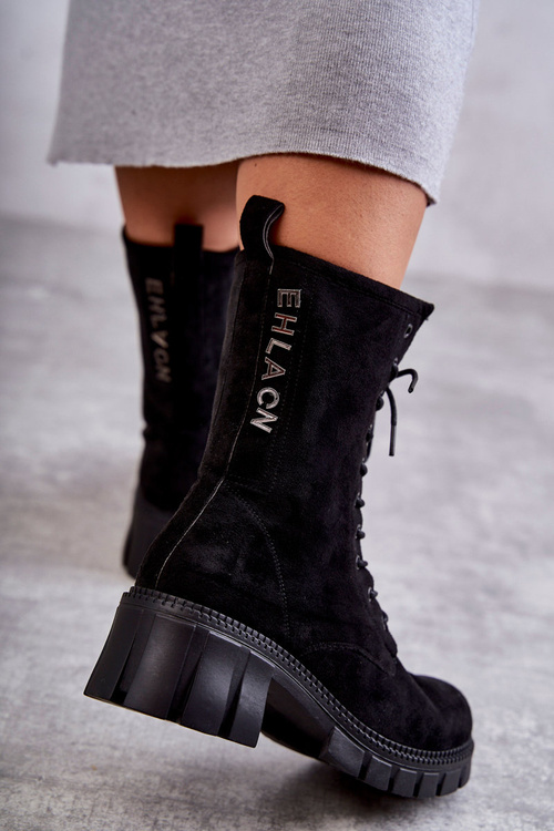 Ženské semišné izolované topánky Black Hermes