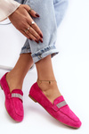 Dámske mokasáre s kamienkami Fuksia ralrika