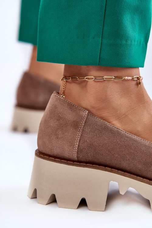 Semišové boty se zdobením Laura Messi 2489 Hněde